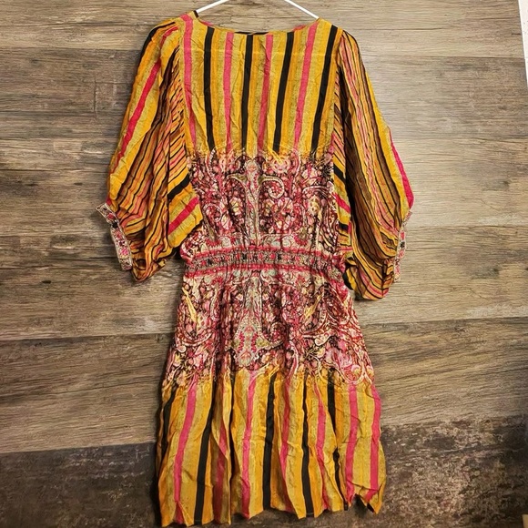 Tanvi Kedia Vibrant Striped Long Sleeve Dress - Picture 6 of 9